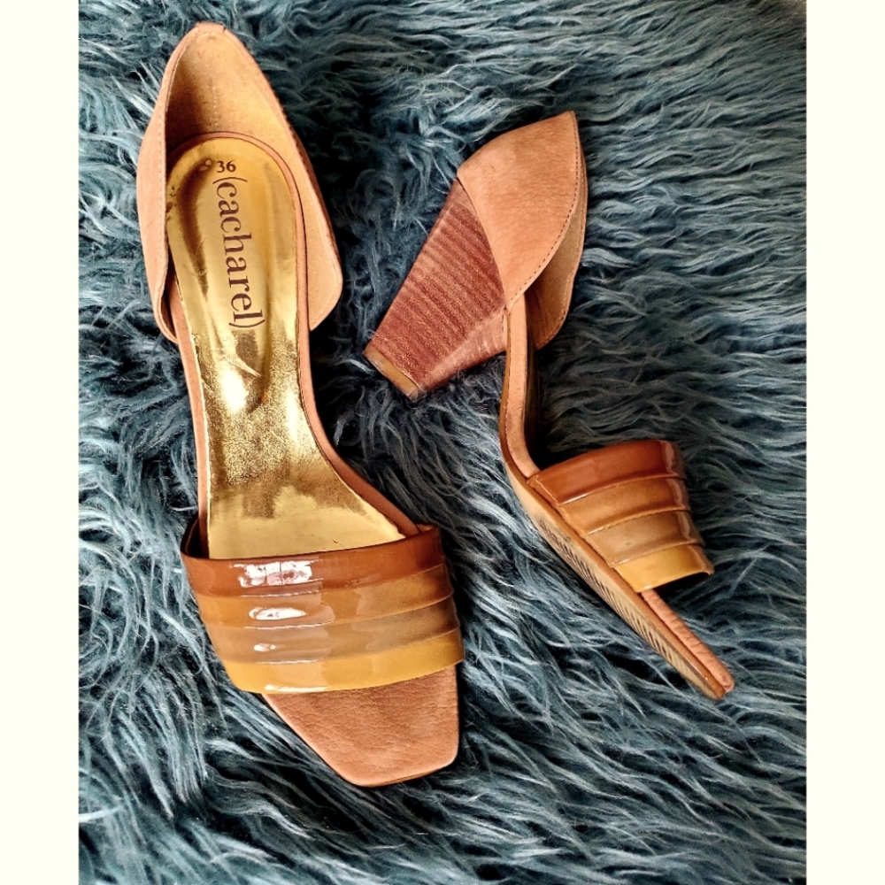 Cacharel leather sandal heels